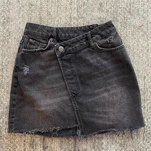 BDG black asymmetrical jean skirt